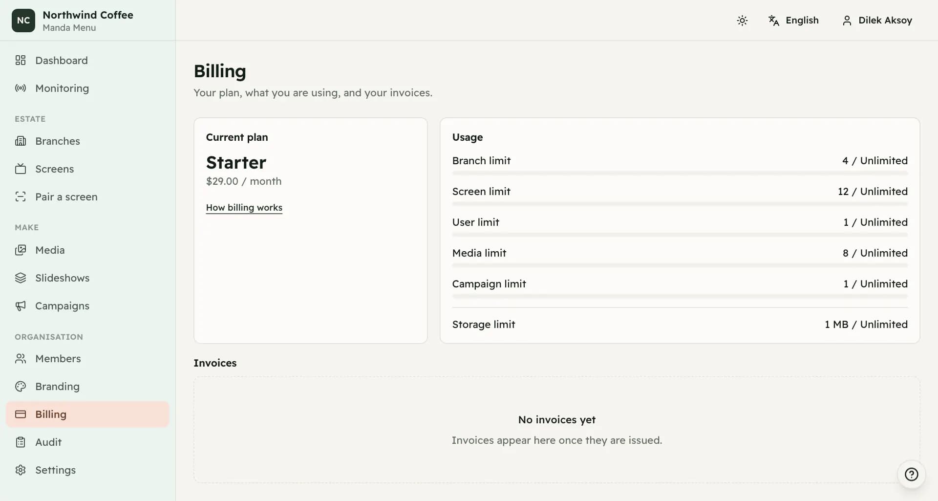Screenshot: How paying works