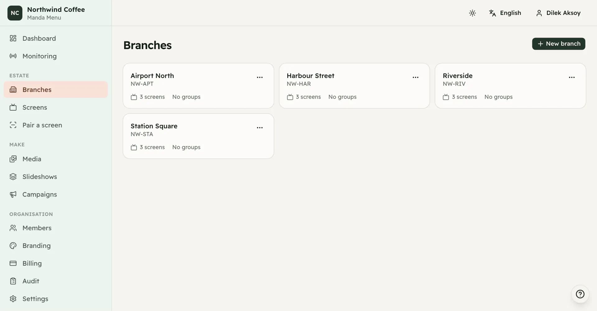 Screenshot: What a branch is