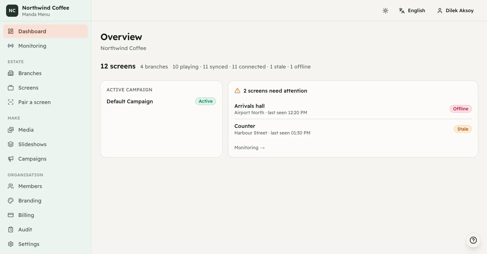 Screenshot: The six steps