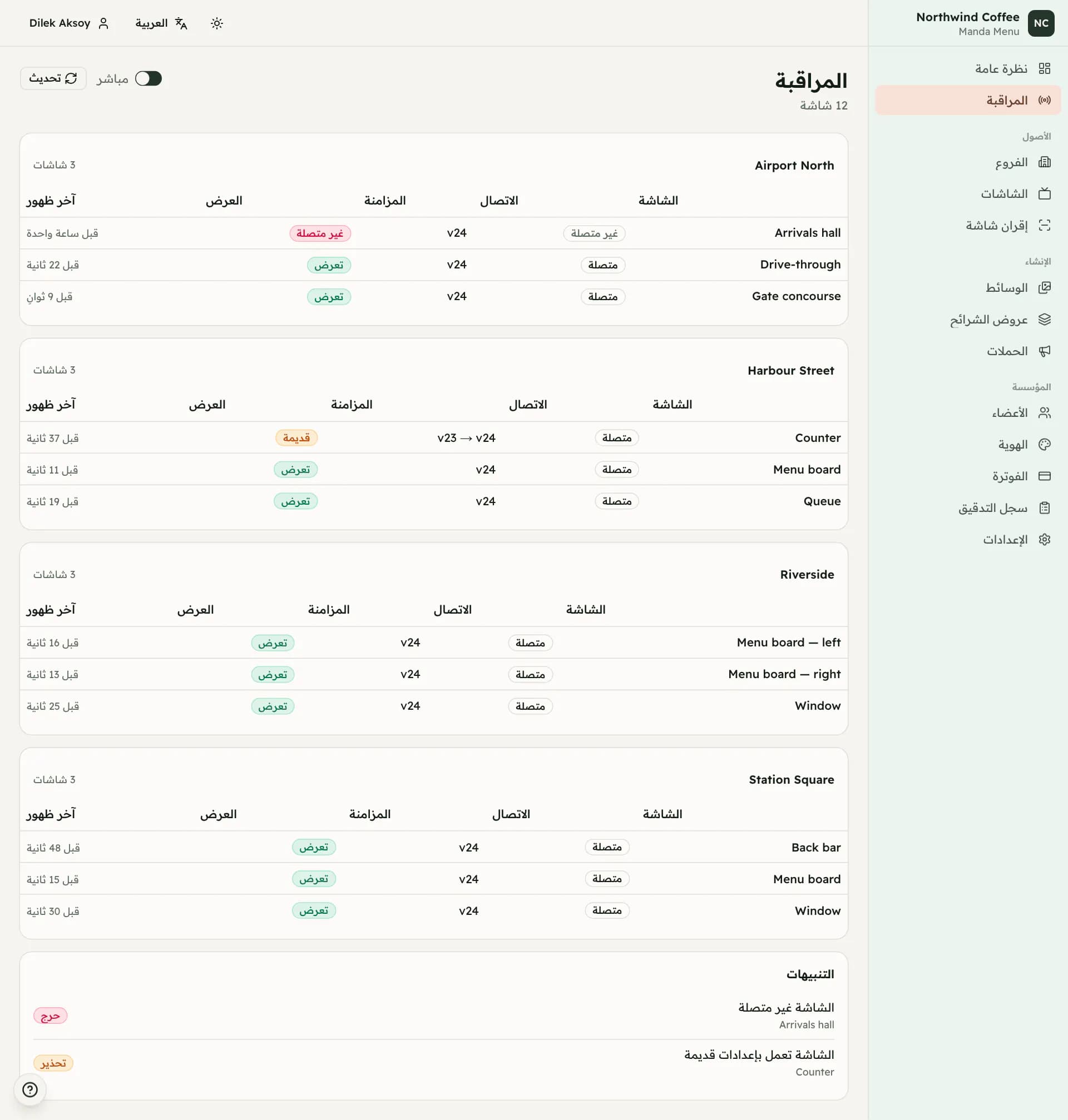 لقطة شاشة: ما تخبر به الصفحة