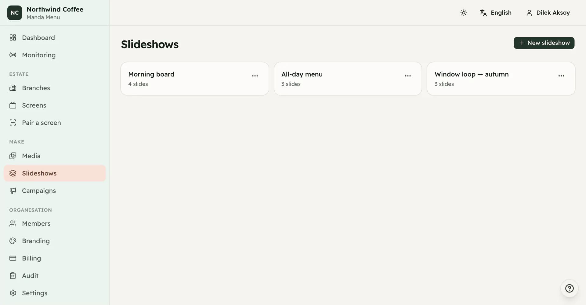 Screenshot: What a slideshow is